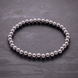 Stainless Steel 8mm Labradorite Bead Stretch Bracelet